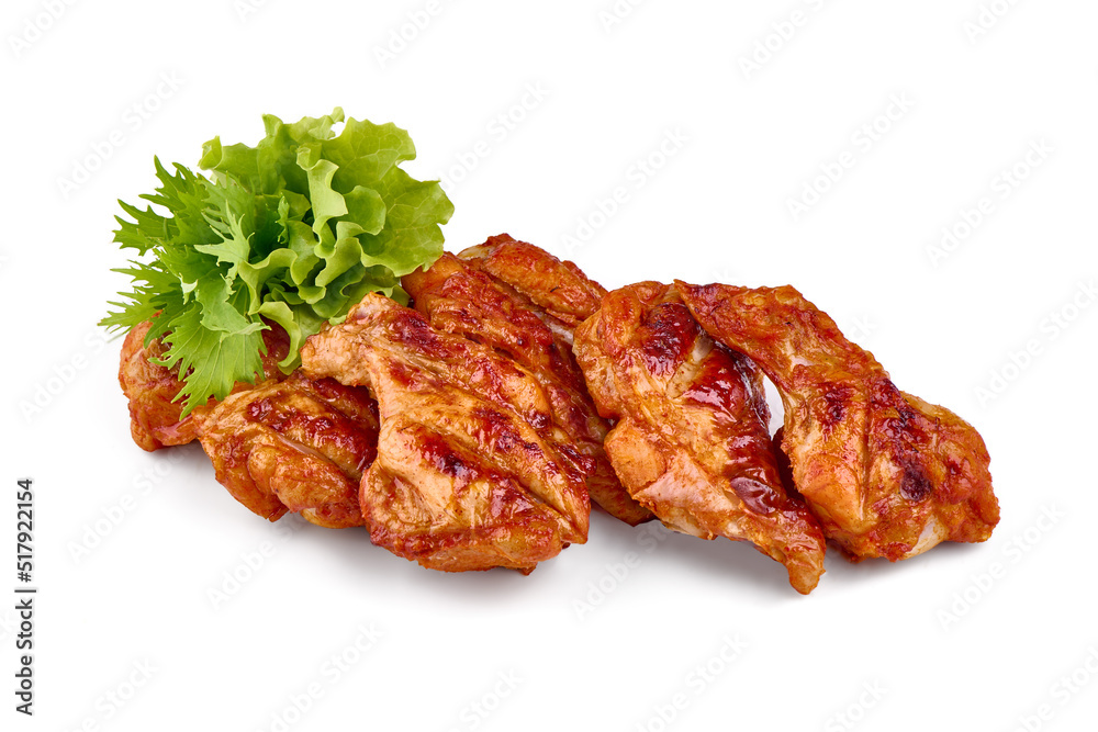 Grilled BBQ Chicken Legs, isolated on white background. Grilled BBQ Chicken Legs, isolated on white background.