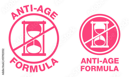 Anti-age formula - strikethrough sand clock 
