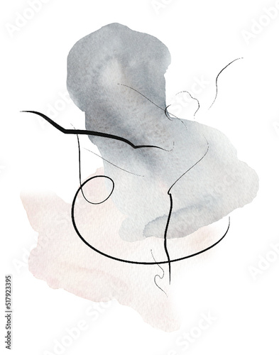Women female dancer black line art drawing sketch
