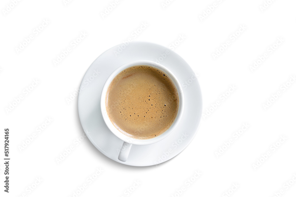 coffee mug, top view isolated on white coffee mug, top view isolated on white