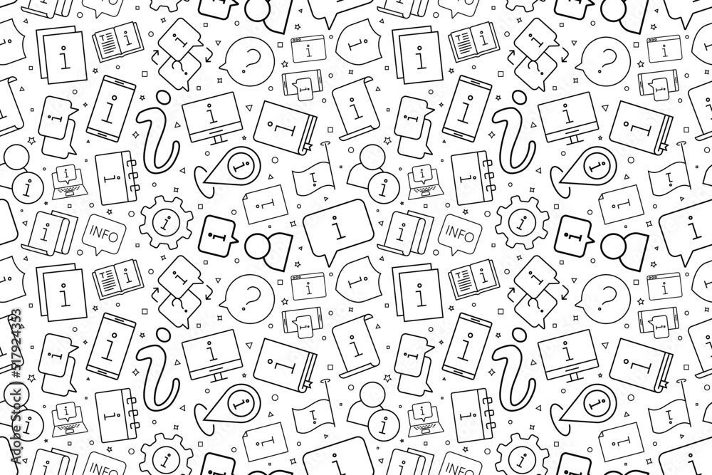Vector info pattern. Information seamless background
Vector info pattern. Information seamless background