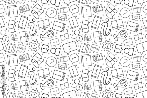 Vector info pattern. Information seamless background	
