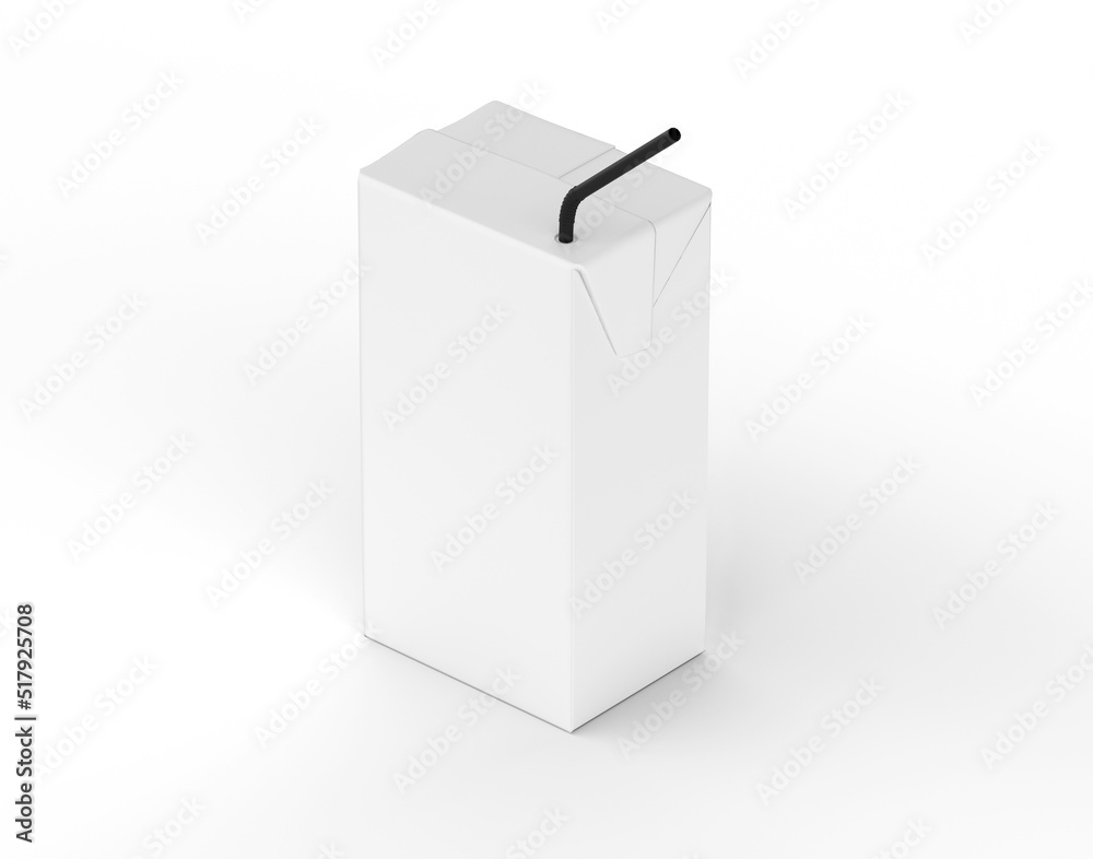mock up of milk or juice package with straw mock up of milk or juice package with straw