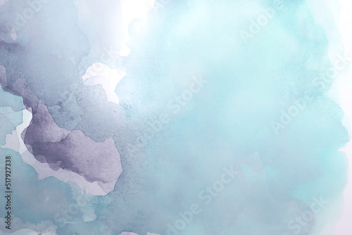 Abstract painted watercolor pastel blue purple decorative textured background