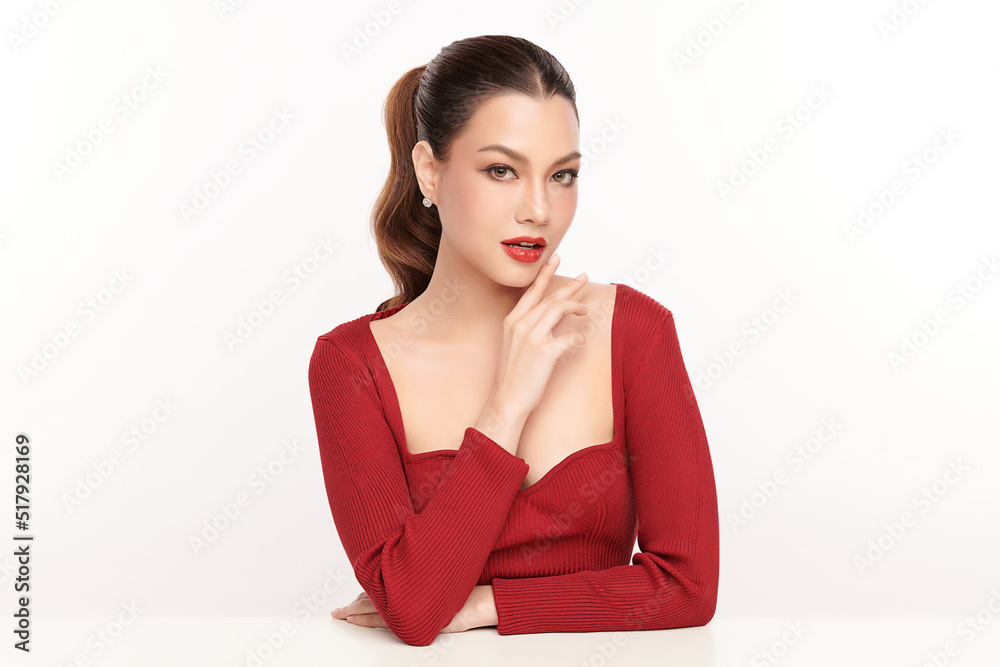 Beautiful young asian woman with clean fresh skin on white background, Face care, Facial treatment, Cosmetology, beauty and spa, Asian women portrait. Beautiful young asian woman with clean fresh skin on white background, Face care, Facial treatment, Cosmetology, beauty and spa, Asian women portrait.