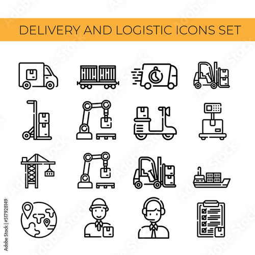 Delivery and Logistic Icons Set
