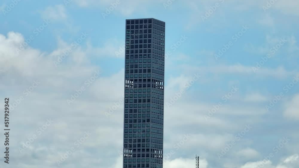 New York SkyScraper against a Cloudy Background - 5K Drone Footage New York SkyScraper against a Cloudy Background - 5K Drone Footage