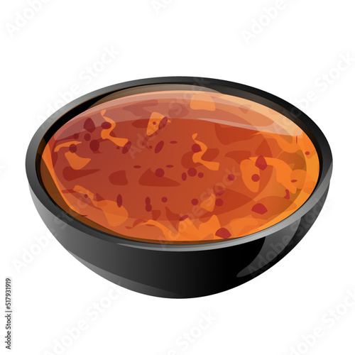 ceramic saucers of various sauces and ketchup, mayonnaise, soy sauce, plum, sweet and sour, spicy, sauce with finely chopped herbs. Oriental cuisine. Japanese, Chinese, Thai cuisine.