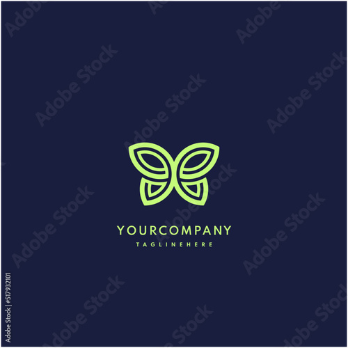 Cool Symetrical Butterfly logo