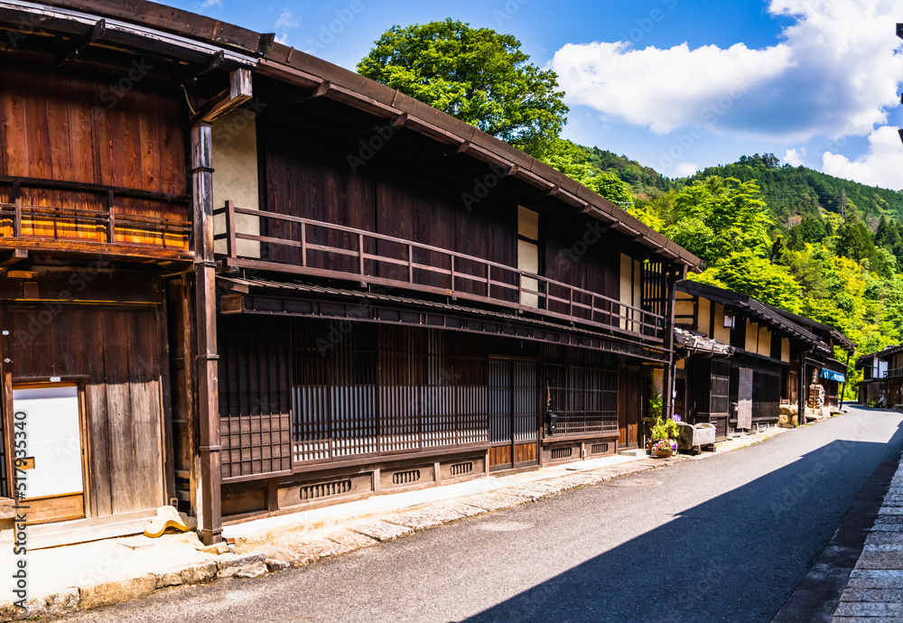 木曽路　妻籠宿の風景