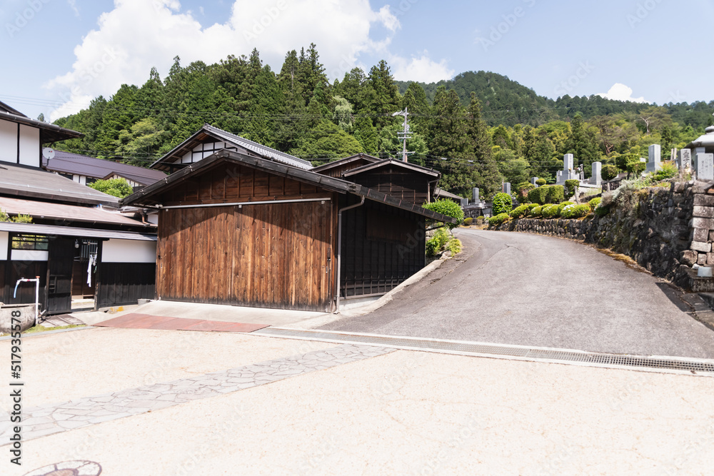 木曽路　妻籠宿の風景