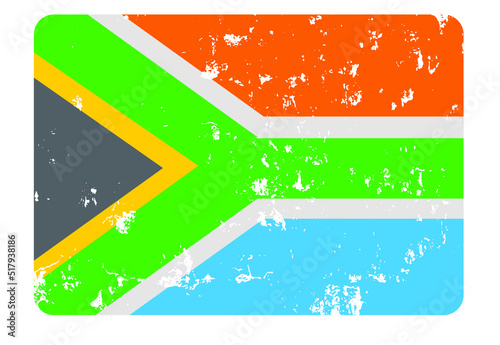 Fotografie Vintage national flag of South Africa background
