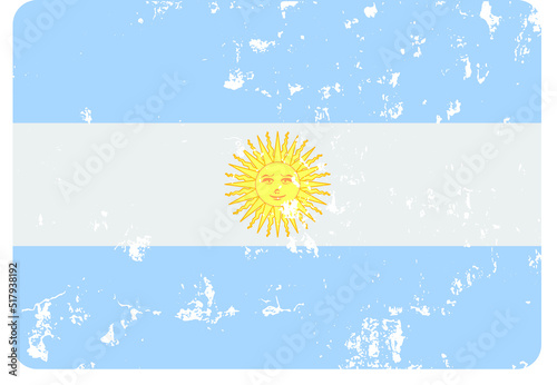 Vintage national flag of Argentina background