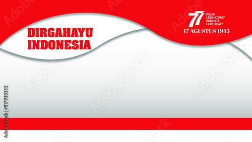 17 August. Indonesia Happy Independence Day greeting card, banner, and texture background logo. - Vector, eps 10 photo