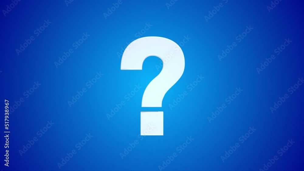 Three-dimensional white question mark on blue background. 3d rendering. Three-dimensional white question mark on blue background. 3d rendering.