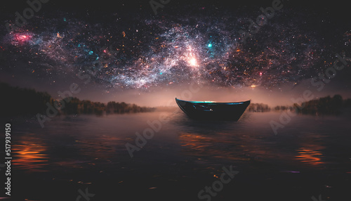 Abstract night fantasy land...