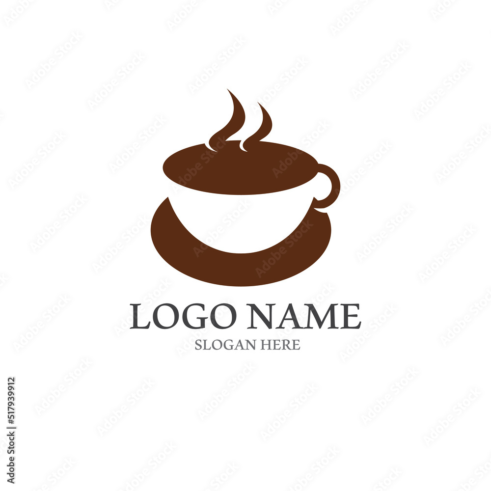 coffee cup logo with vector style template coffee cup logo with vector style template
