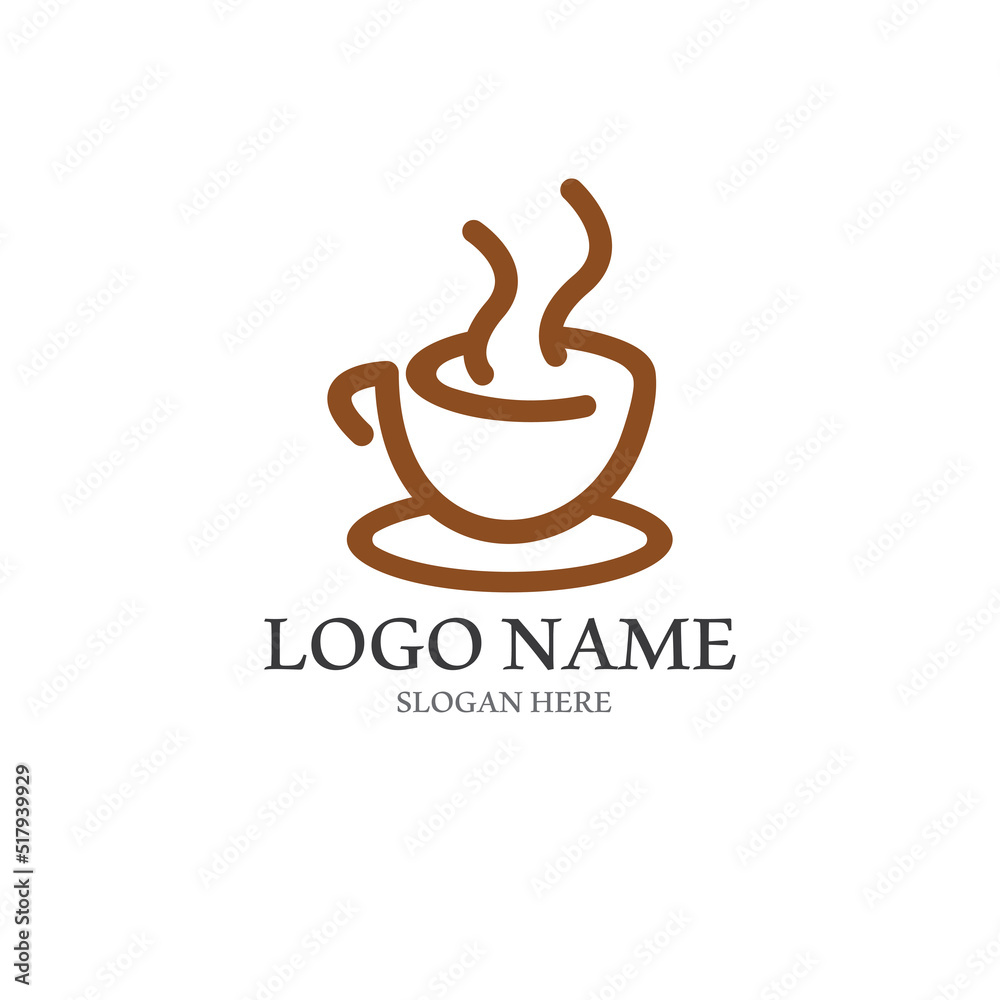coffee cup logo with vector style template coffee cup logo with vector style template