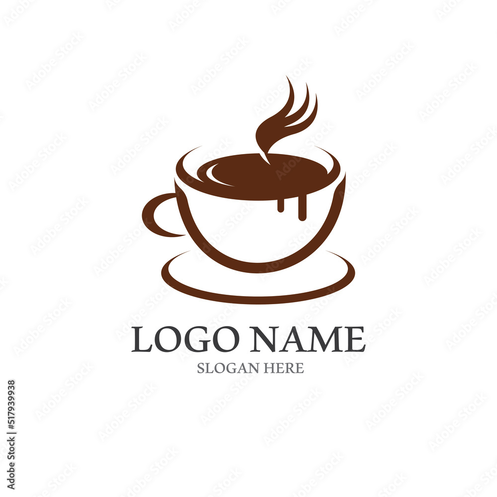 coffee cup logo with vector style template coffee cup logo with vector style template
