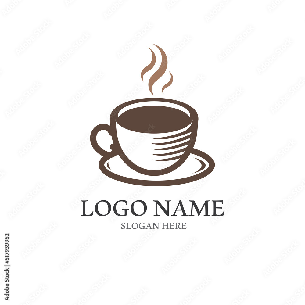 coffee cup logo with vector style template coffee cup logo with vector style template