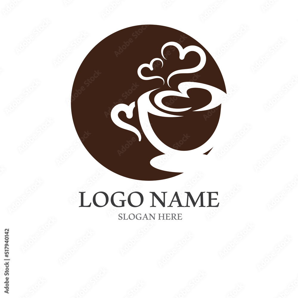 coffee cup logo with vector style template coffee cup logo with vector style template