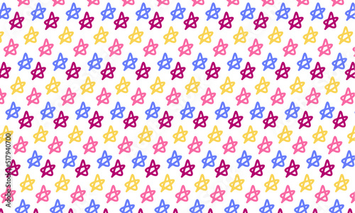 Abstract Pattern Multicolor Star Cartoon Symbol Background