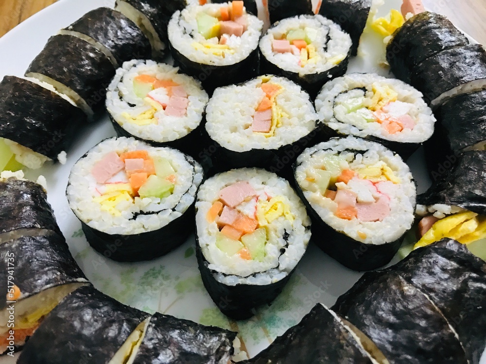 sushi on a plate sushi on a plate