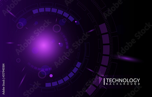 Futuristic Digital Circle Abstract Digital Technology Background