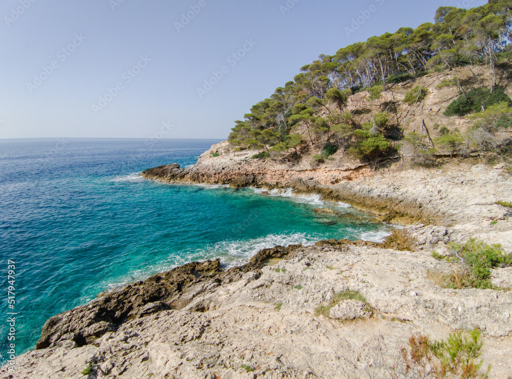 Italy, June 2022: breathtaking views with sea and cliffs at the Tremiti Islands in Puglia