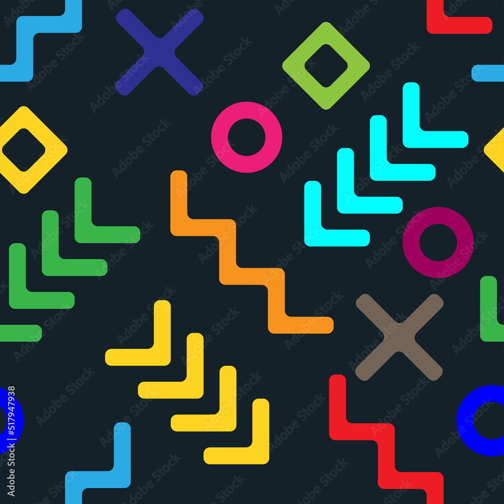 Seamless geometric colorful background