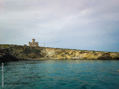 Italy  June 2022  breathtaking views with sea and cliffs at the Tremiti Islands in Puglia
