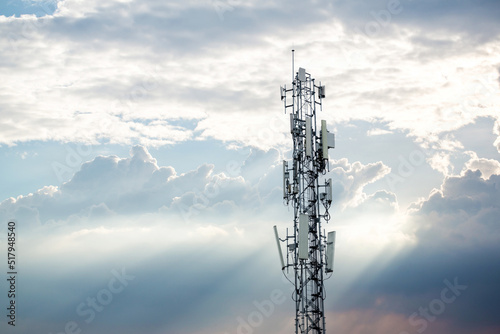 Canvas Print Communication tower top