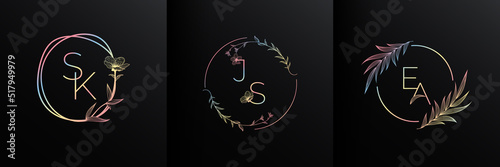 Luxury logo design collection. Natural and organic logo modern design. Natural logo for branding, corporate identity and business card