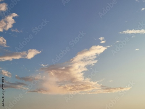 Very beautiful and gentle sky. Soft clouds of pure white. © 1MioFoto