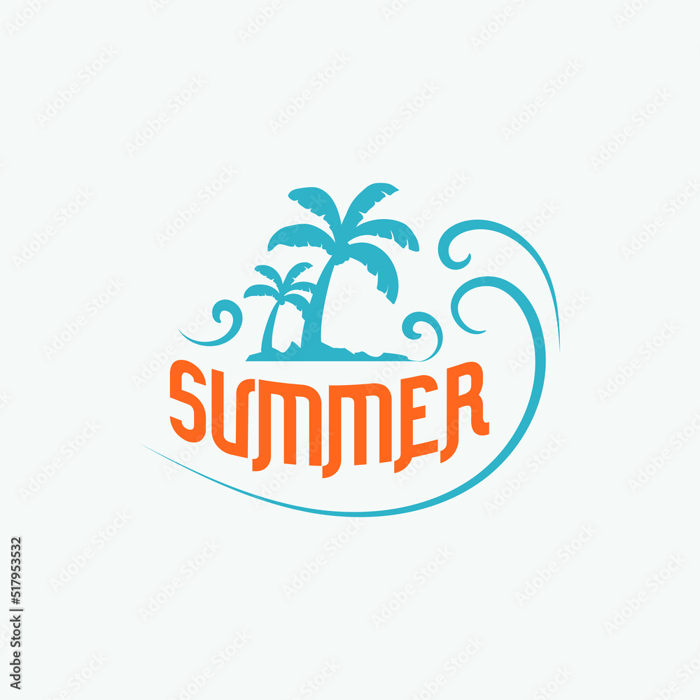 vintage summer badge. retro summer logo. summer logo.