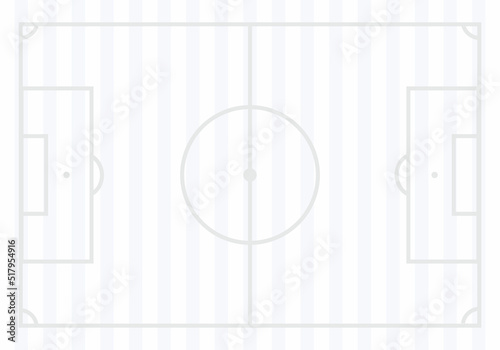 Soccer or football field or pitch white color top view