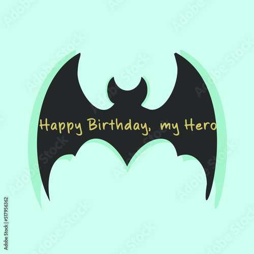You're my hero word and vector illustration on blue background