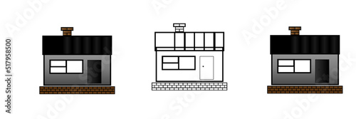 home icons in different variation. Vector illustration