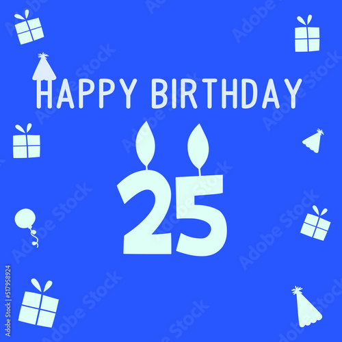 25 years anniversary celebration colorful logo with fireworks on white background. 25th anniversary logotype template design for banner, poster, card vector illustrator