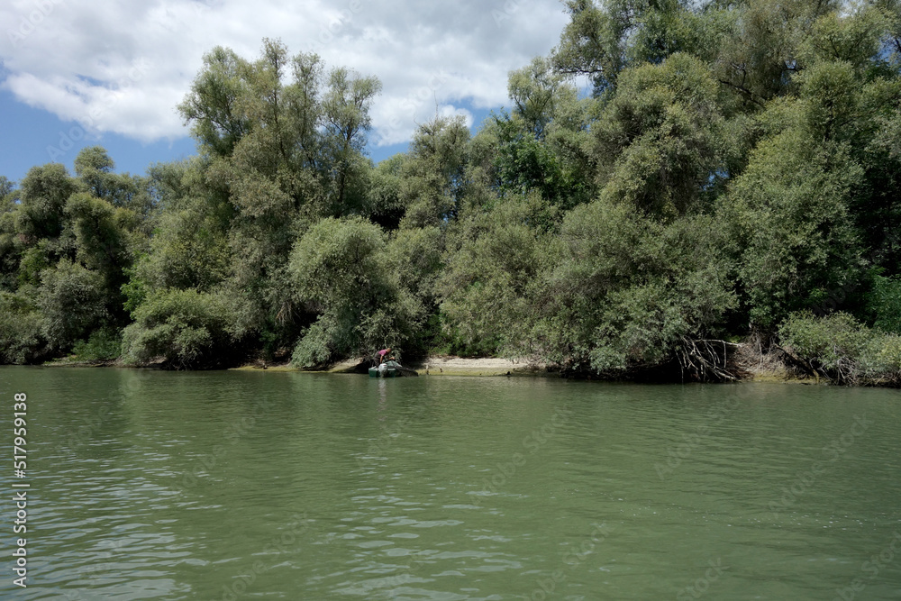 man fishing in danube delta