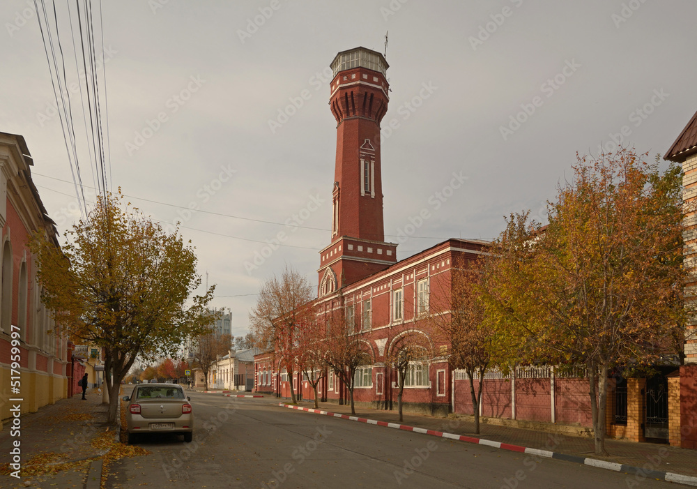 Obraz premium Fire department building in city Yelets