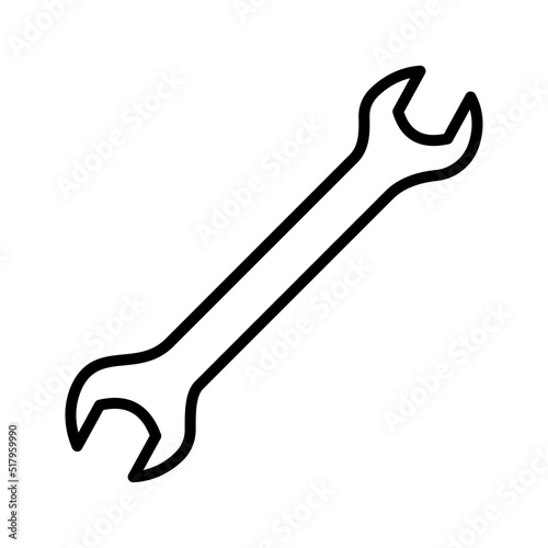 Wrench icon. Pictogram isolated on a white background.