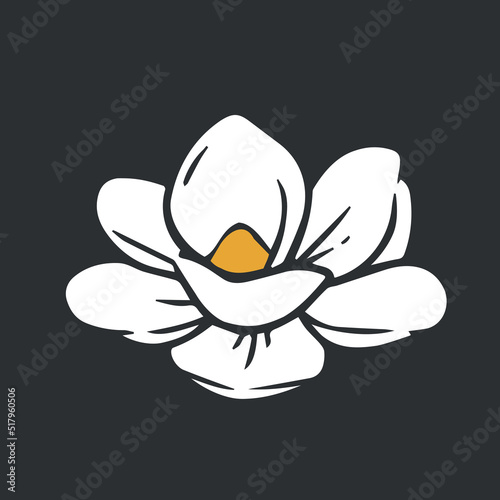 The New Magnolia. The symbol of the state of Mississippi. Vector illustration