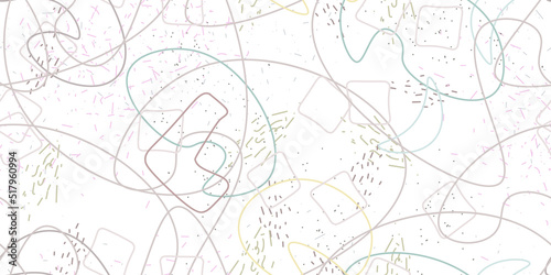 Chaotic Simple Seamless Pattern Textile One Line