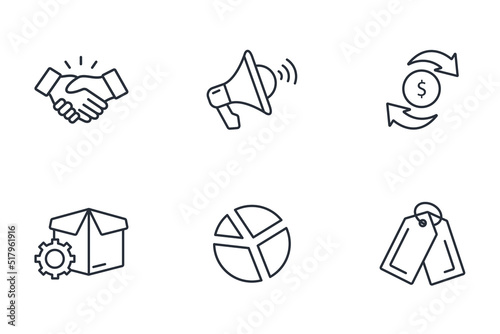 business-to-business icons set .  business-to-business pack symbol vector elements for infographic web