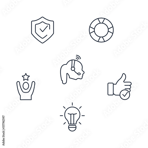 support icons set . support pack symbol vector elements for infographic web