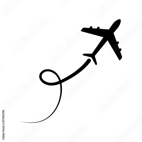 Airplane flying icon. Plane sign. Vector illustration isolated on white.