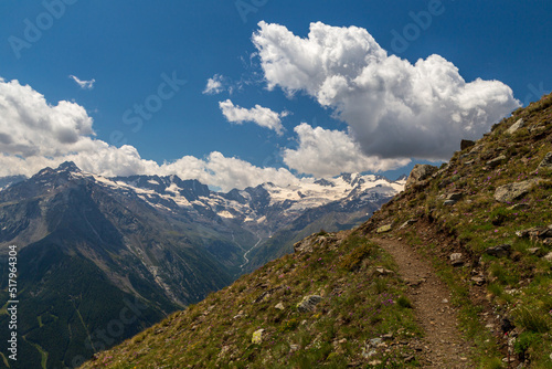 Mountains over the town of Cogne, near Gran Paradiso National Park