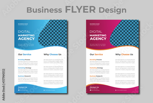 Professional business flyer design template and poster