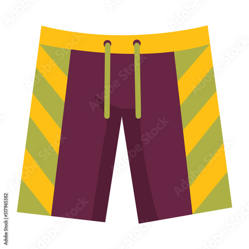 Swimming trunks. Men underwear. Shorts model, beautiful clothing for beach and everyday life, isolated on white background. Summer holiday pool apparel, sea, vacation
